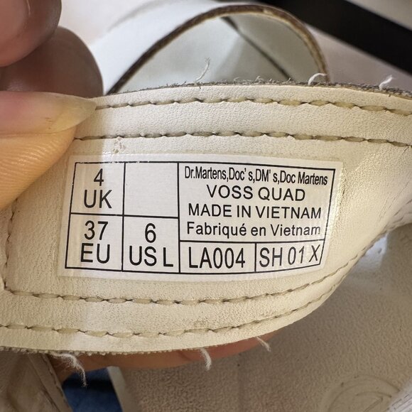 Dr. Martens Women's Voss Mono Hydro White Leather Straps SoftWair Sandals Size 6 - Picture 11 of 11